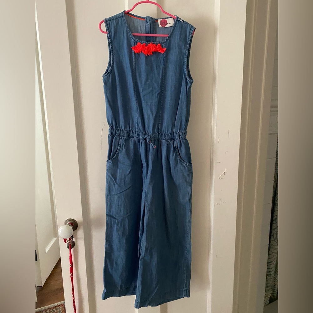 Boden girls denim jumpsuit size 9/10